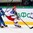 MINSK, BELARUS - MAY 14: Russia's Viktor Tikhonov #10 looks for a scoring chance while Kazakhstan's Alexei Litvinenko #5 chases him down during preliminary round action at the 2014 IIHF Ice Hockey World Championship. (Photo by Andre Ringuette/HHOF-IIHF Images)

